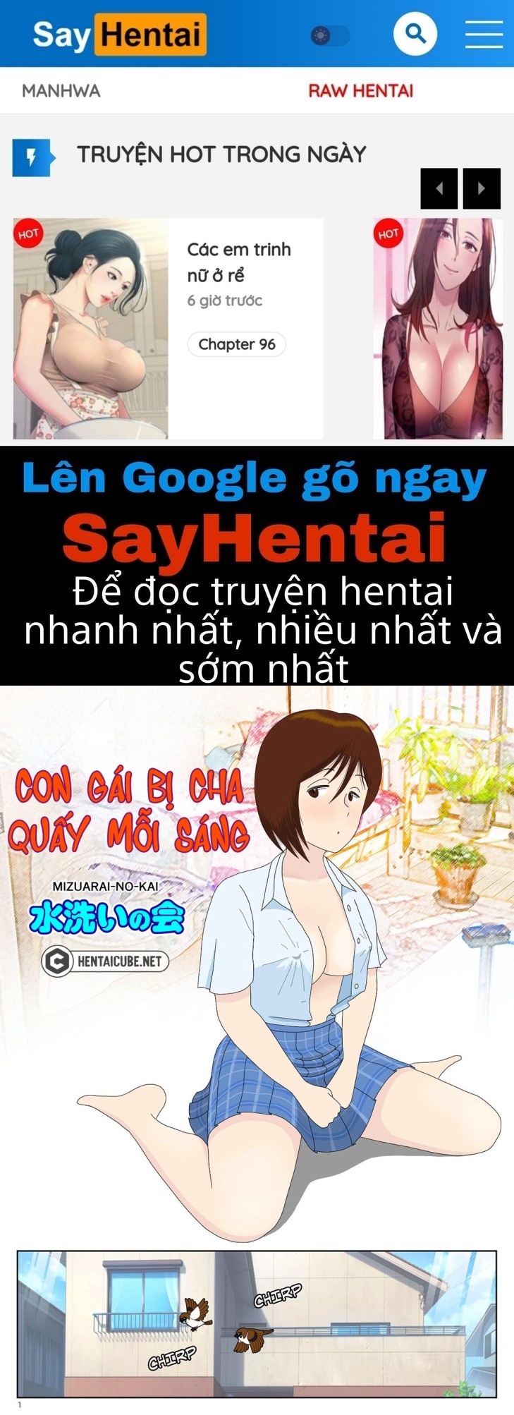 Con gái bị cha quấy mỗi sáng